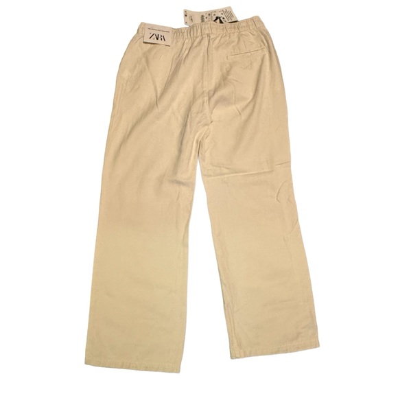 NWT Zara Cream The Casual PYJ Trousers - Picture 3 of 6